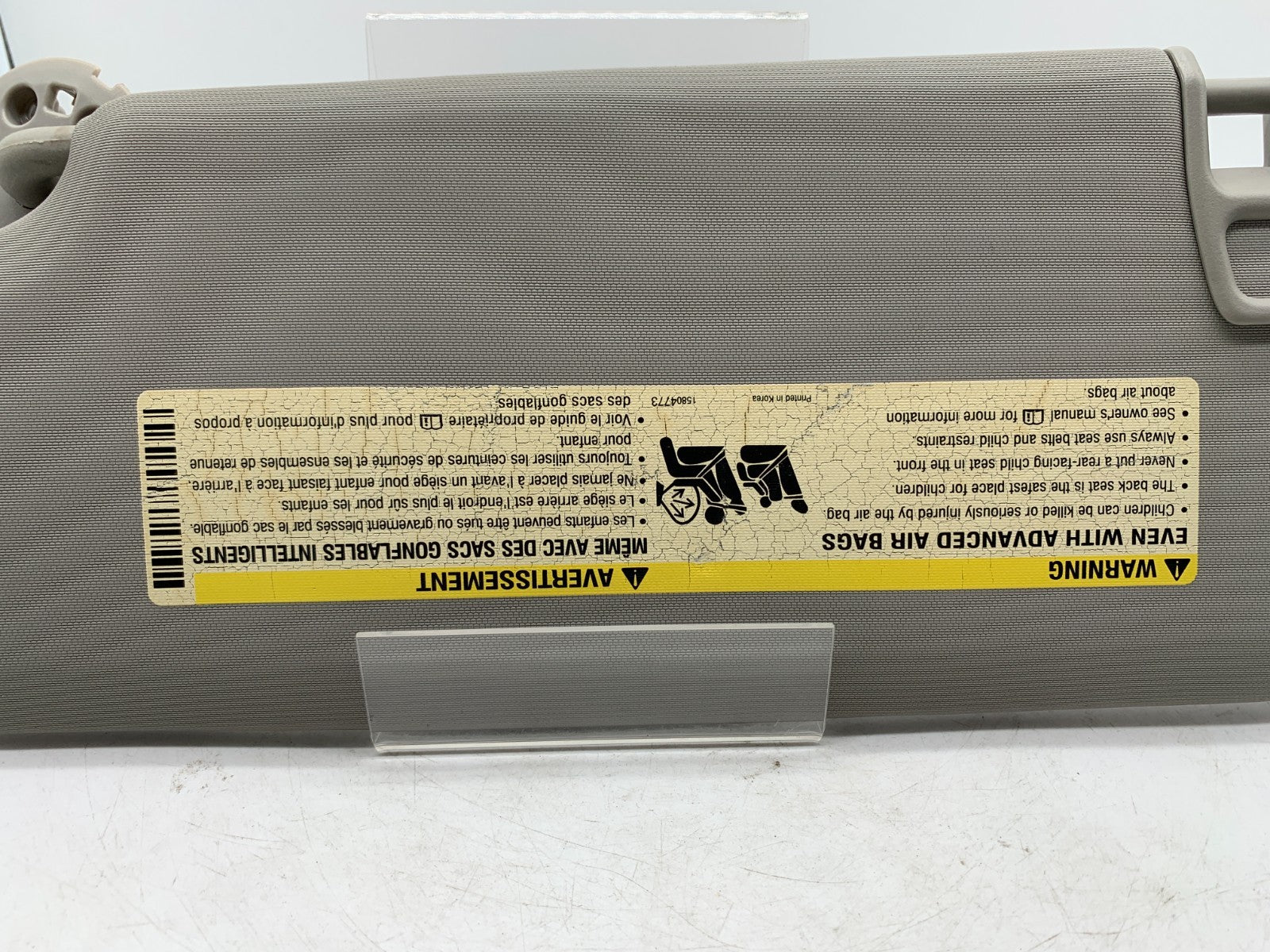 2011-2016 Chevrolet Cruze Passenger Sun Visor Gray OEM A03B37007