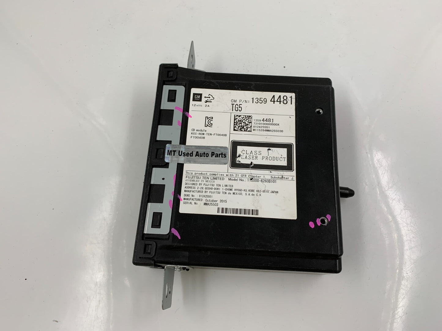 2016 Cadillac SRX AM FM CD Player Radio Receiver OEM D03B18008