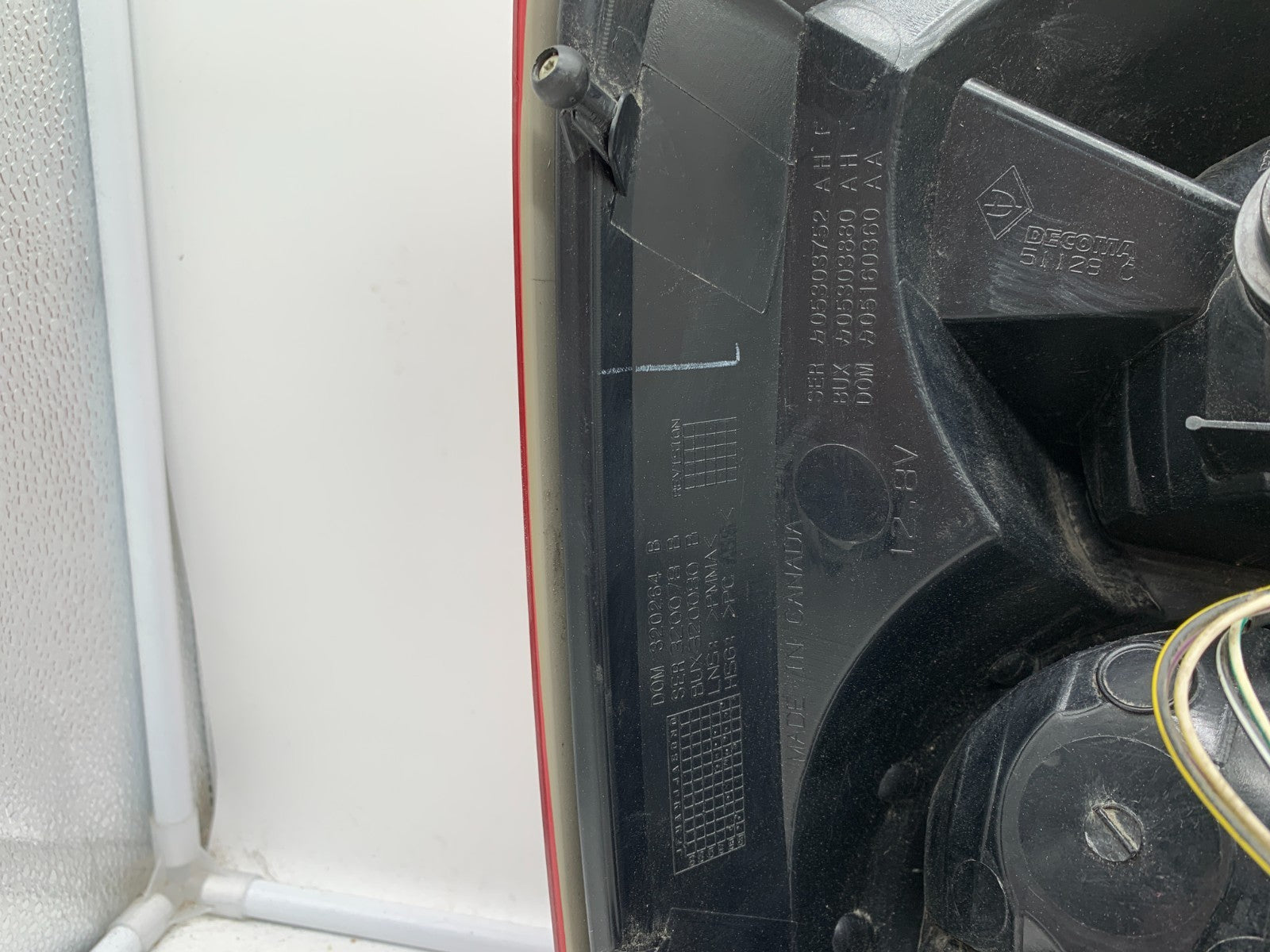 2008-2012 Dodge Caliber Passenger Side Tail Light Taillight OEM A02B28054