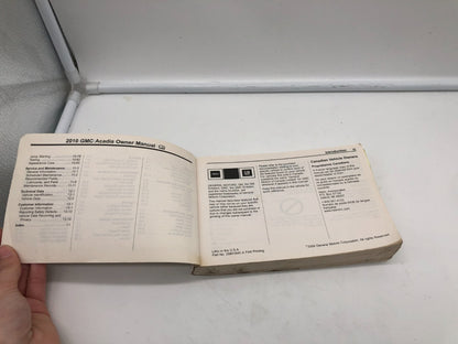 2010 GMC Acadia Owners Manual Set OEM E01B24023