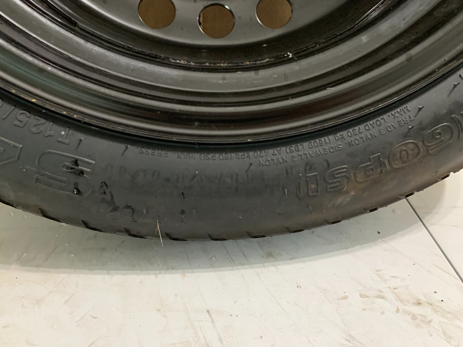 2015-2020 Hyundai Sonata 16" Spare Tire Wheel Compact Donut T125/80D16 OEM