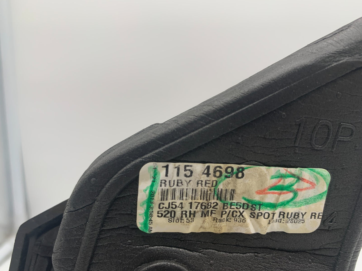 2013-2016 Ford Escape Passenger Side View Power Door Mirror Ruby Red OEM