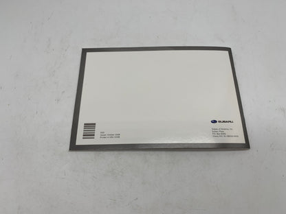 2009 Subaru Legacy Owners Manual Set OEM
