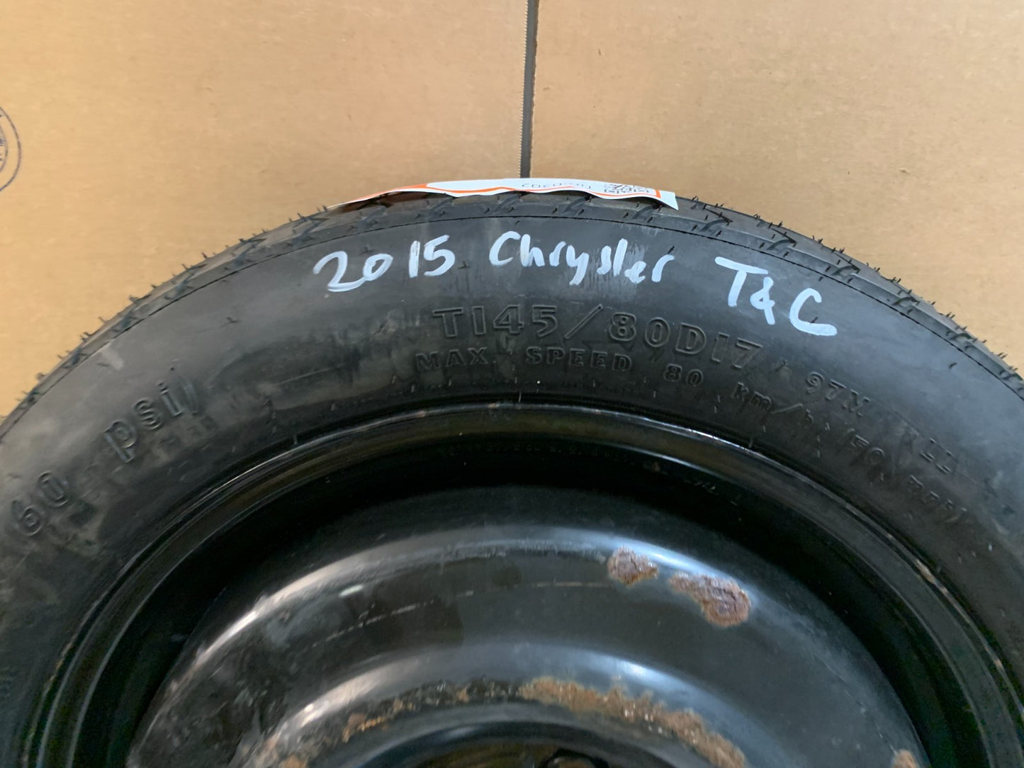 2012-2016 Chrysler Town & Country 17" Spare Tire Compact Donut T145/80D17