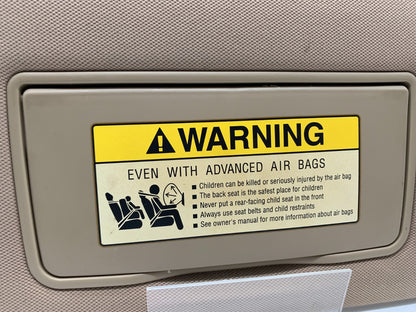 2006-2010 Honda Odyssey Passenger Sun Visor Sand Illuminated OEM C02B26004