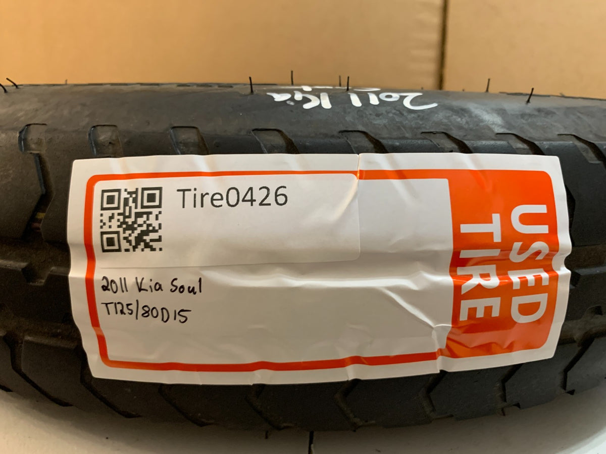 2010-2014 Kia Forte Soul 15" Spare Tire Compact Donut Wheel T125/80D15 OEM