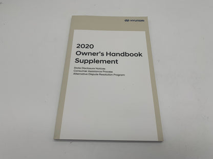 2020 Hyundai Santa FE Owners Manual Set with Case OEM A02B44052