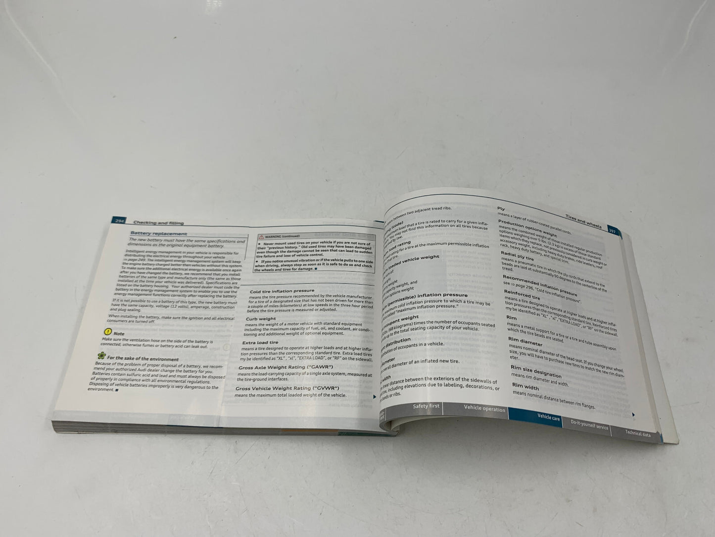 2013 Audi A6 Owners Manual OEM