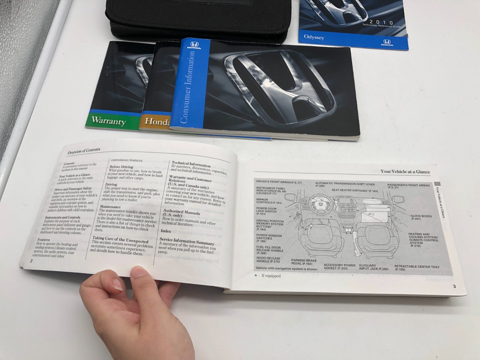 2010 Honda Odyssey Owners Manual Set with Case OEM A02B05009