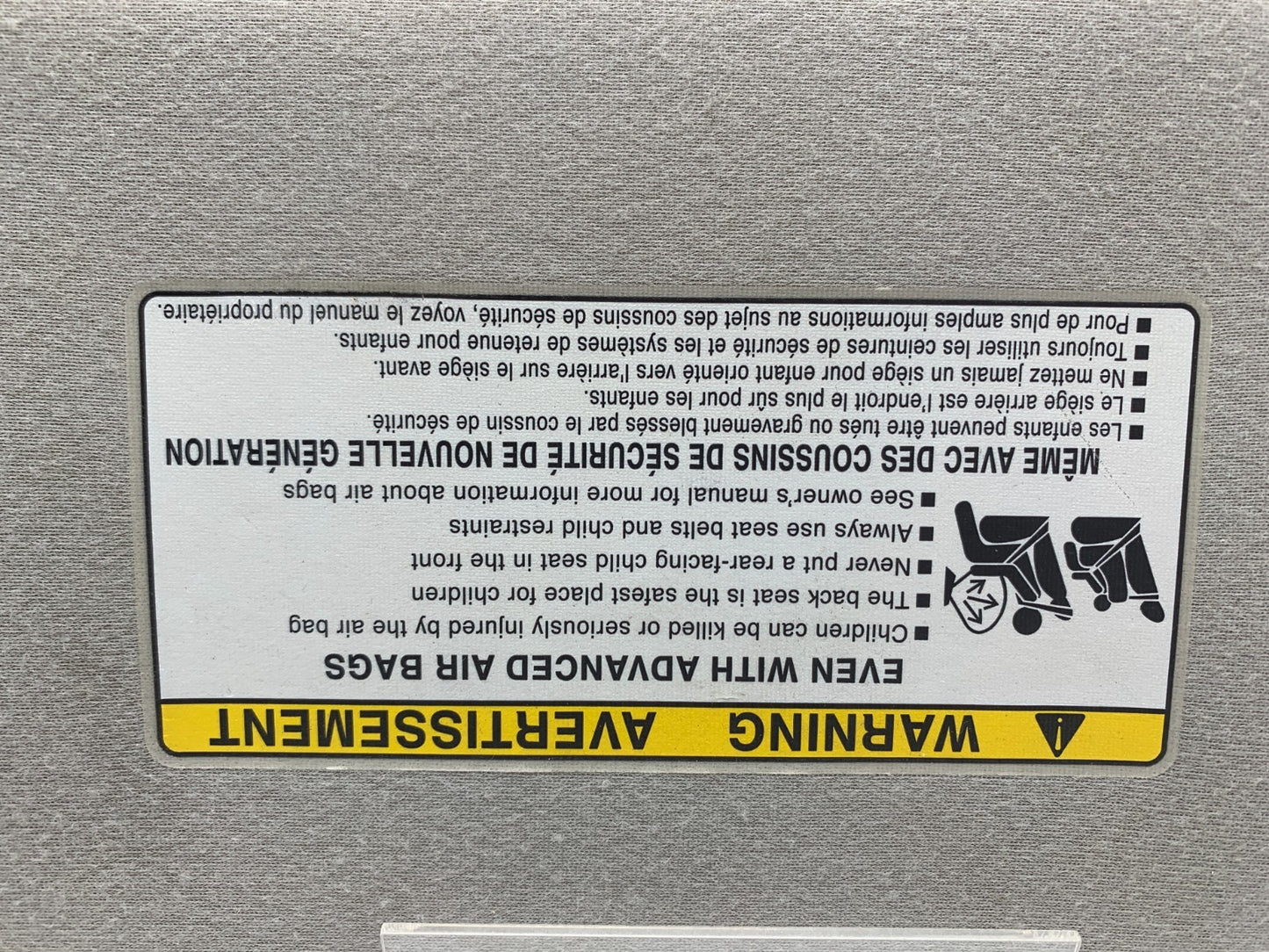 2002-2006 Toyota Camry Passenger Sun Visor Gray OEM A04B29006