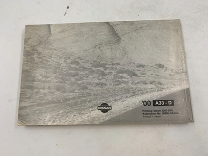 2000 Nissan Maxima Owners Manual OEM D04B56052