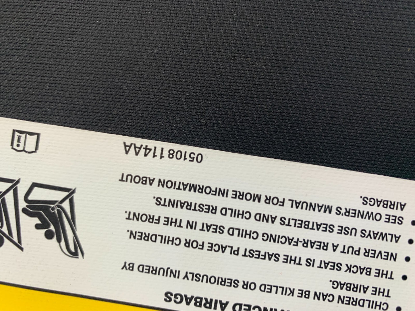 2012 Dodge Charger Passenger Sun Visor Black Illuminated OEM C04B32026