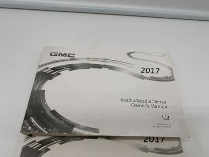 2017 GMC Acadia Owners Manual Set OEM B04B25009