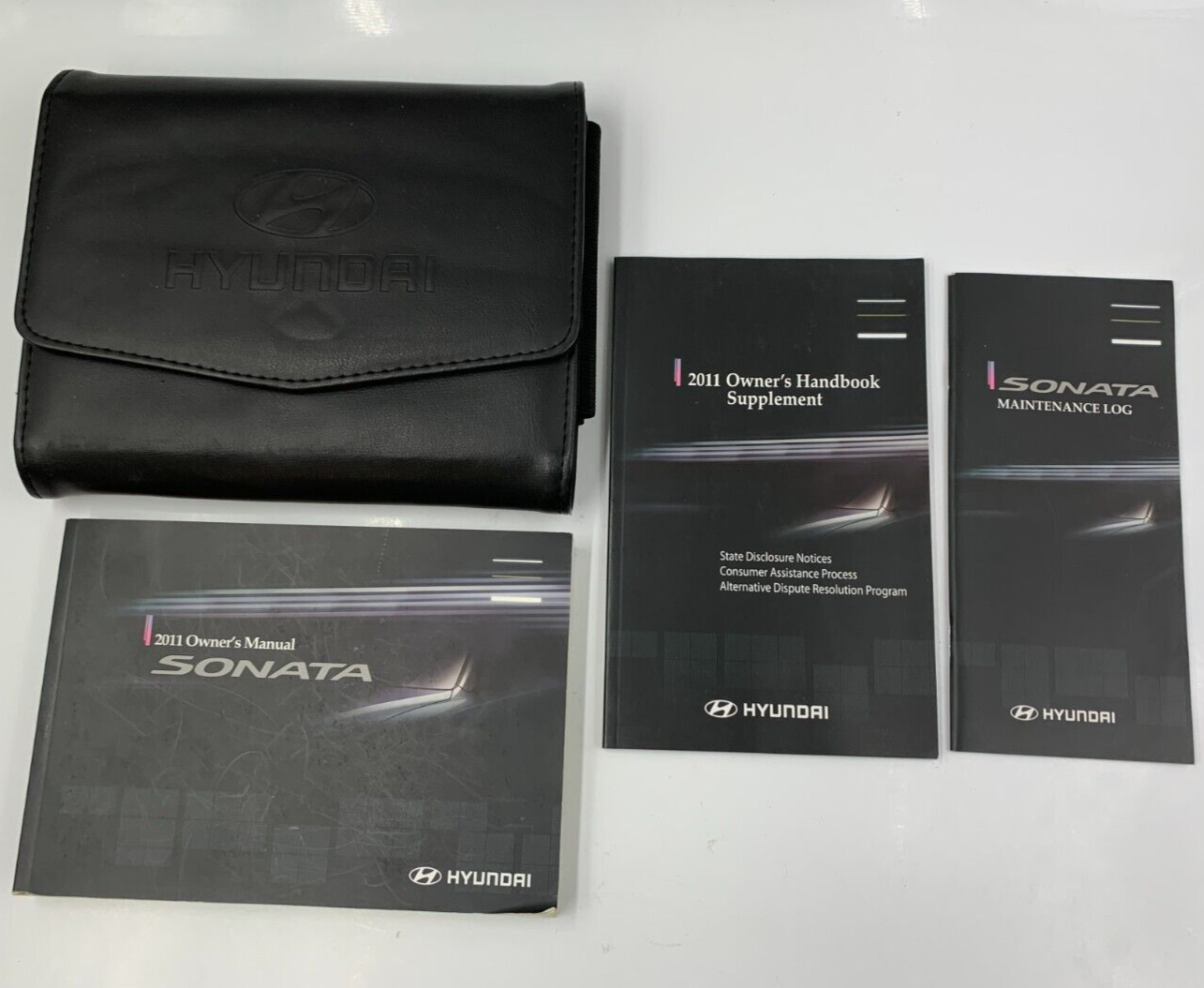 2011 Hyundai Sonata Owners Manual Set with Case OEM E02B30024