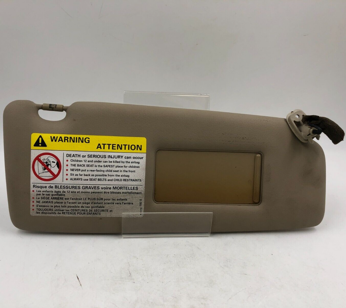 2003-2009 Audi A4 Passenger Sun Visor Illumination Beige OEM D03B38045