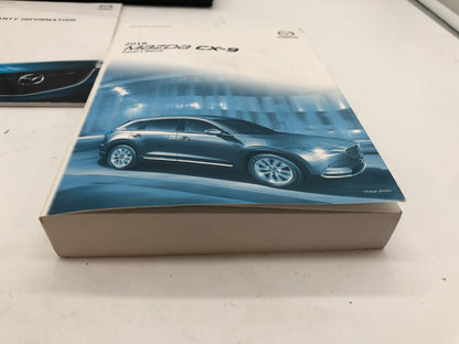 2018 Mazda CX-9 CX9 Owners Manual Set with Case OEM C02B40010