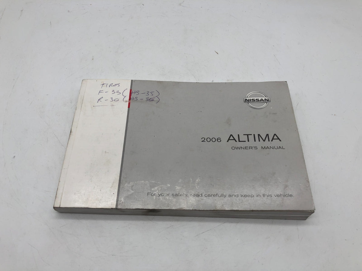 2006 Nissan Altima Owners Manual OEM R01B20006