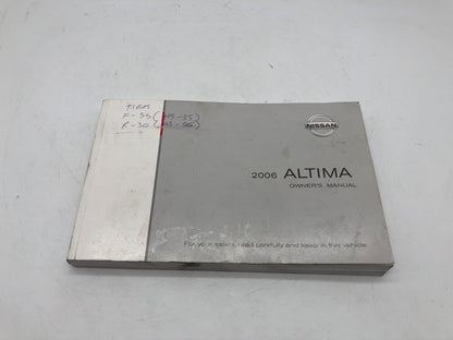 2006 Nissan Altima Owners Manual OEM R01B20006