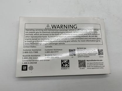 2021 Buick Encore Owners Manual Set with Case OEM C03B62011