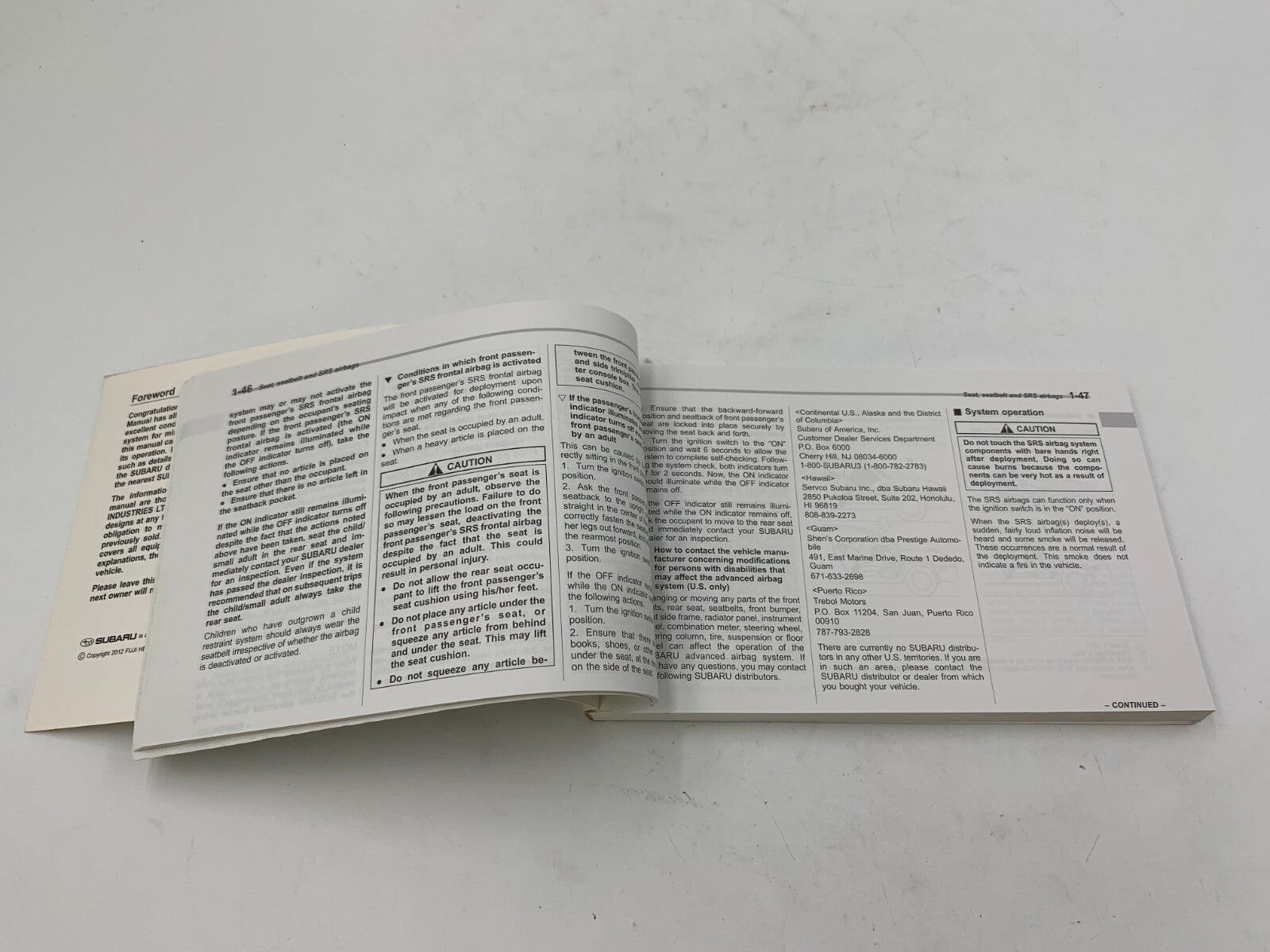 2013 Subaru Impreza WRX STI Owners Manual OEM B02B26053