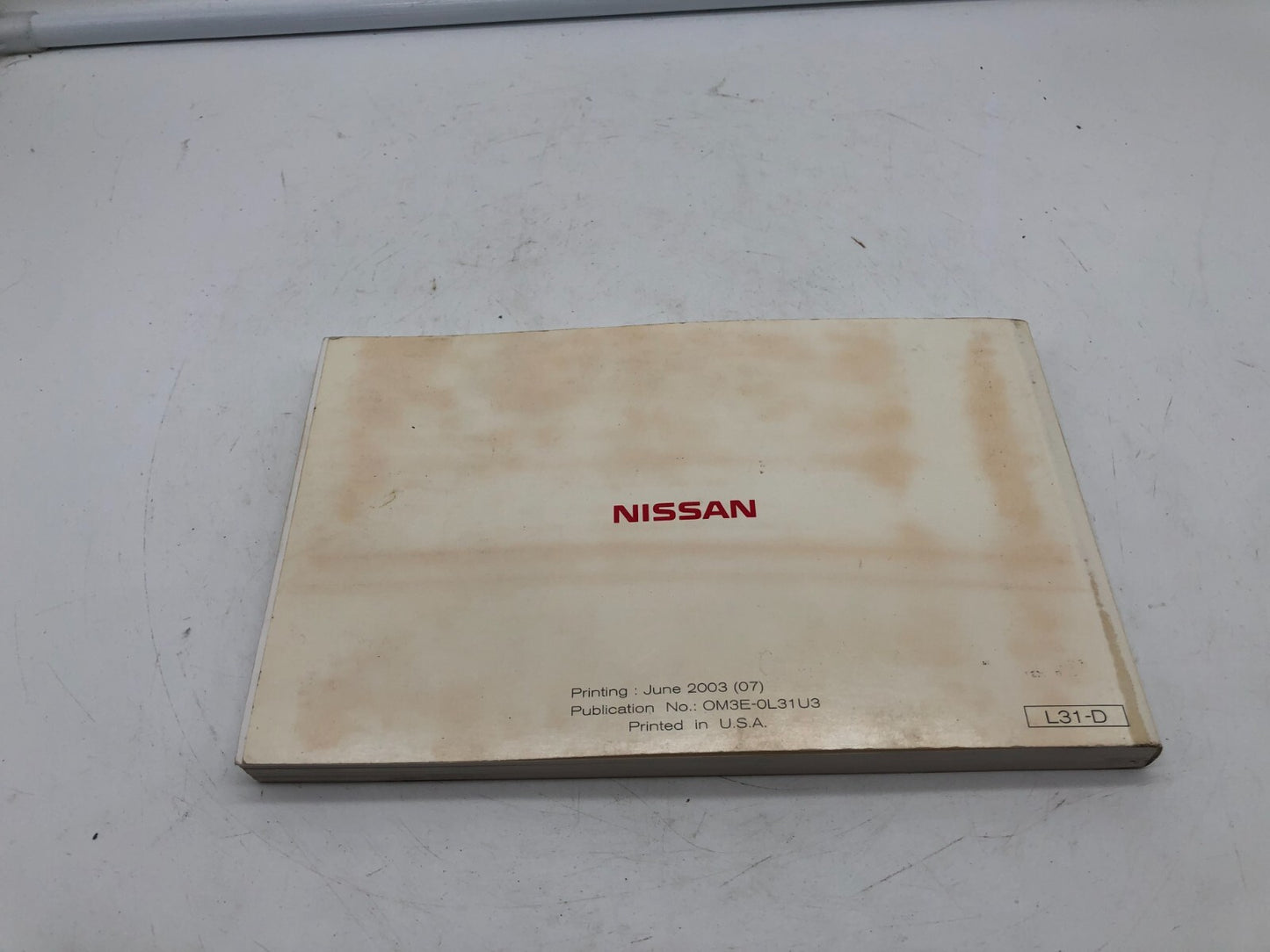 2003 Nissan Altima Owners Manual OEM B02B48006
