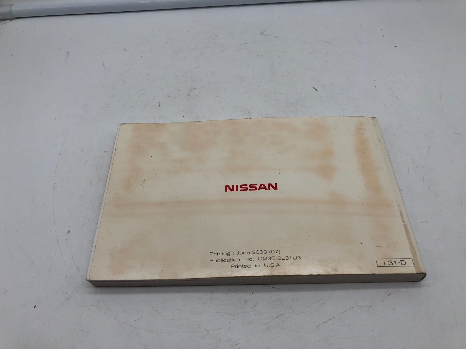 2003 Nissan Altima Owners Manual OEM B02B48006