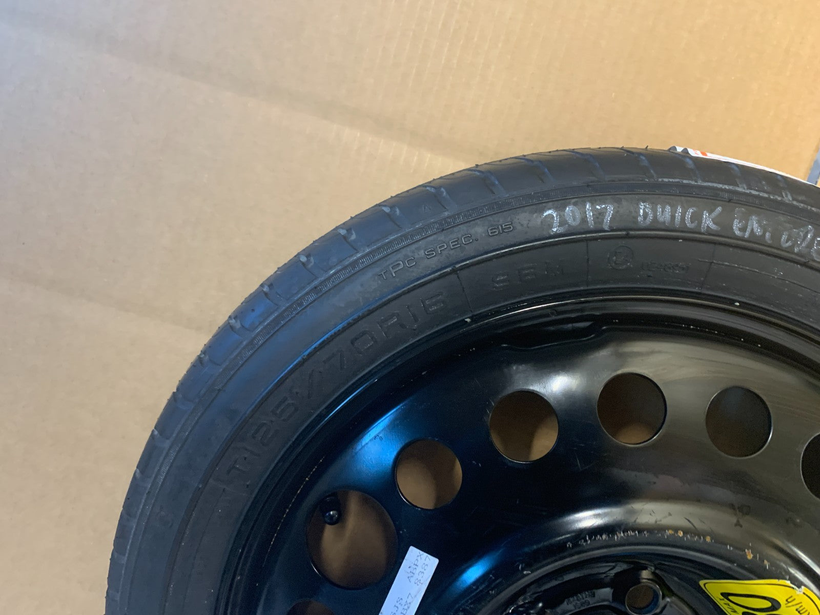 2013-2022 Buick Encore 16" Spare Tire Wheel Compact Donut T125/70R16