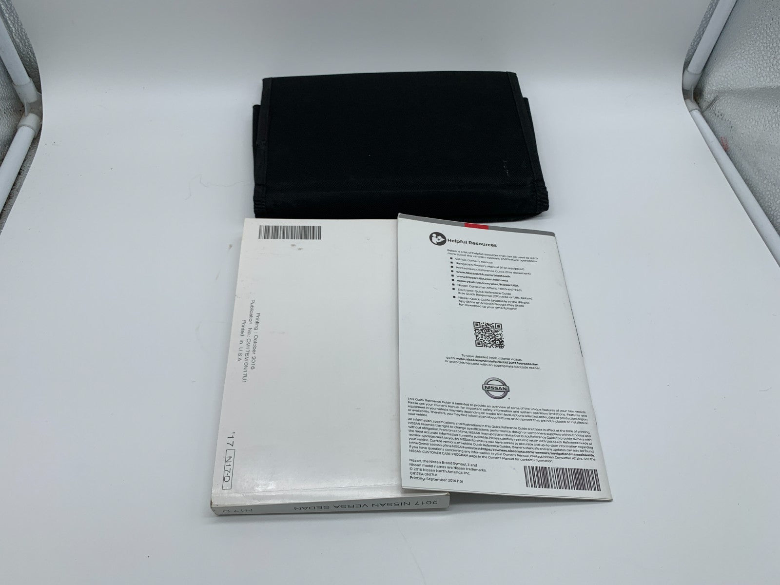 2017 Nissan Versa Sedan Owners Manual Set with Case OEM C04B40012