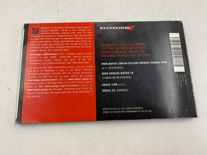2018 Dodge Journey Owners Manual Set OEM B04B02002