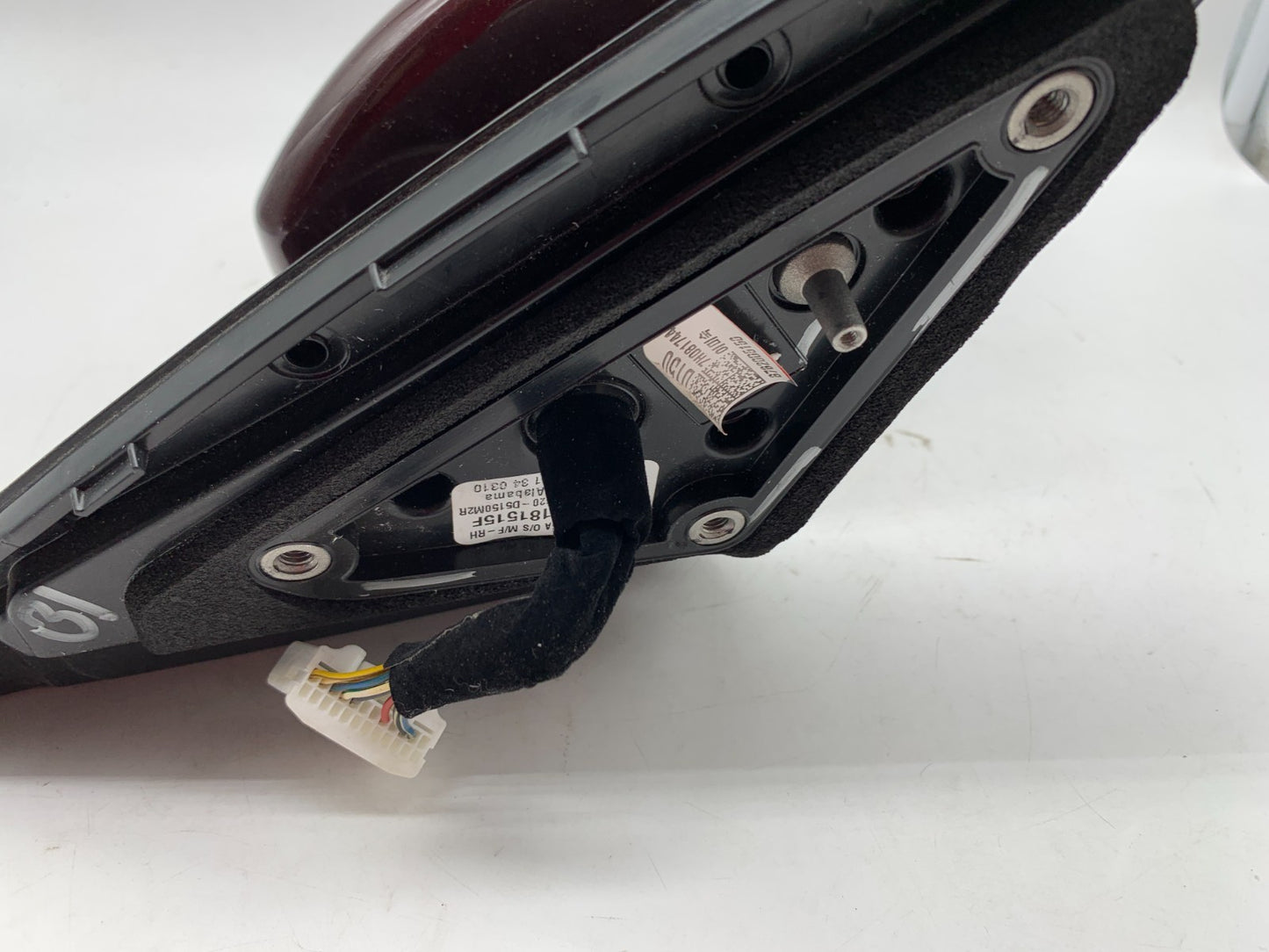 2016-2020 Kia Optima Passenger Side View Power Door Mirror Maroon BSA B03B46001