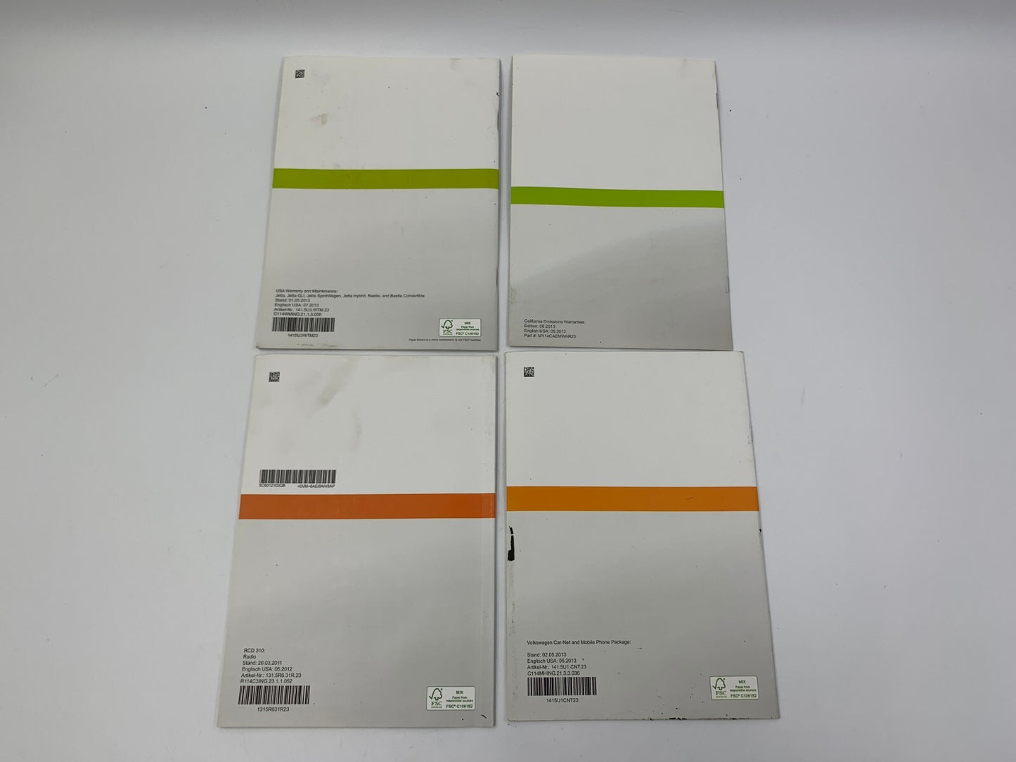 2014 Volkswagen Jetta Owners Manual Set OEM C02B40027