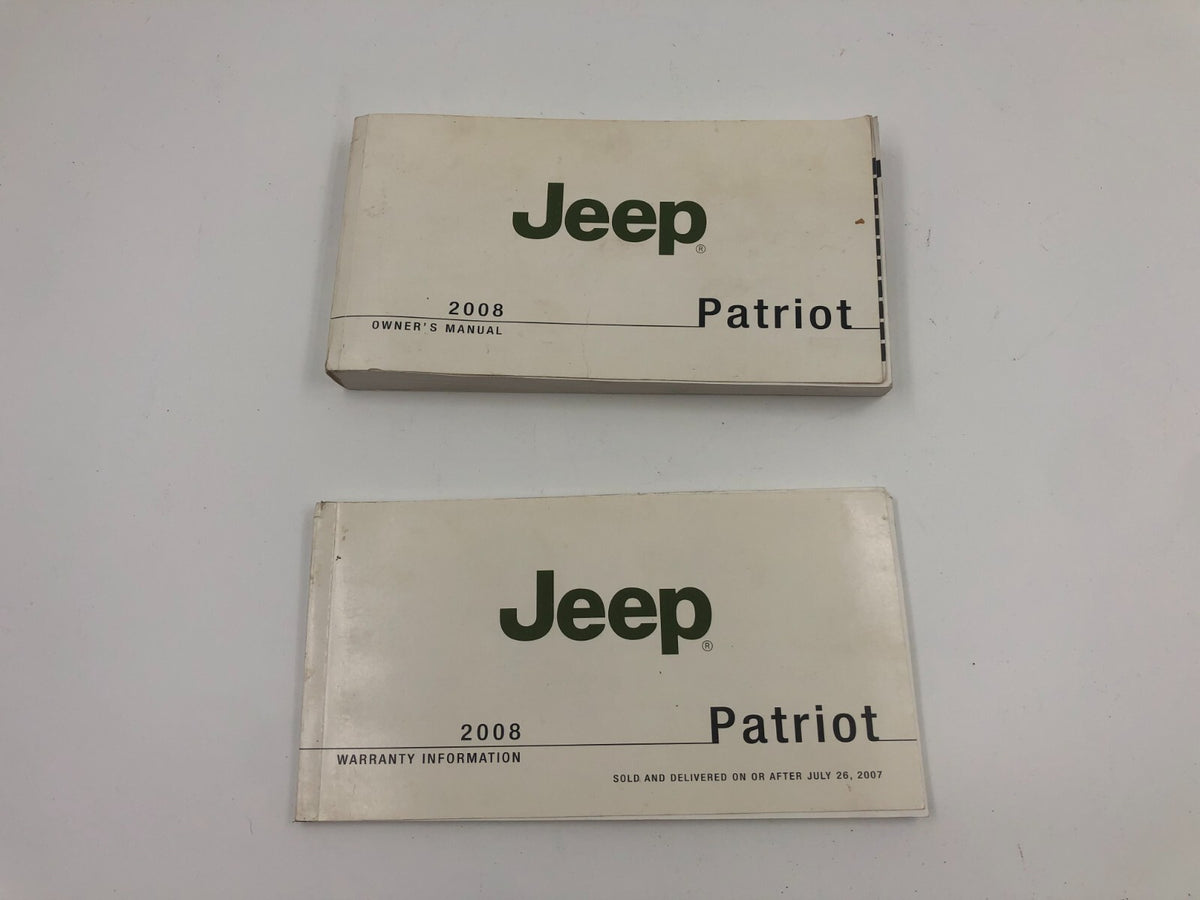 2008 Jeep Patriot Owners Manual Set OEM R01B11007