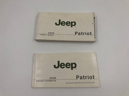 2008 Jeep Patriot Owners Manual Set OEM R01B11007