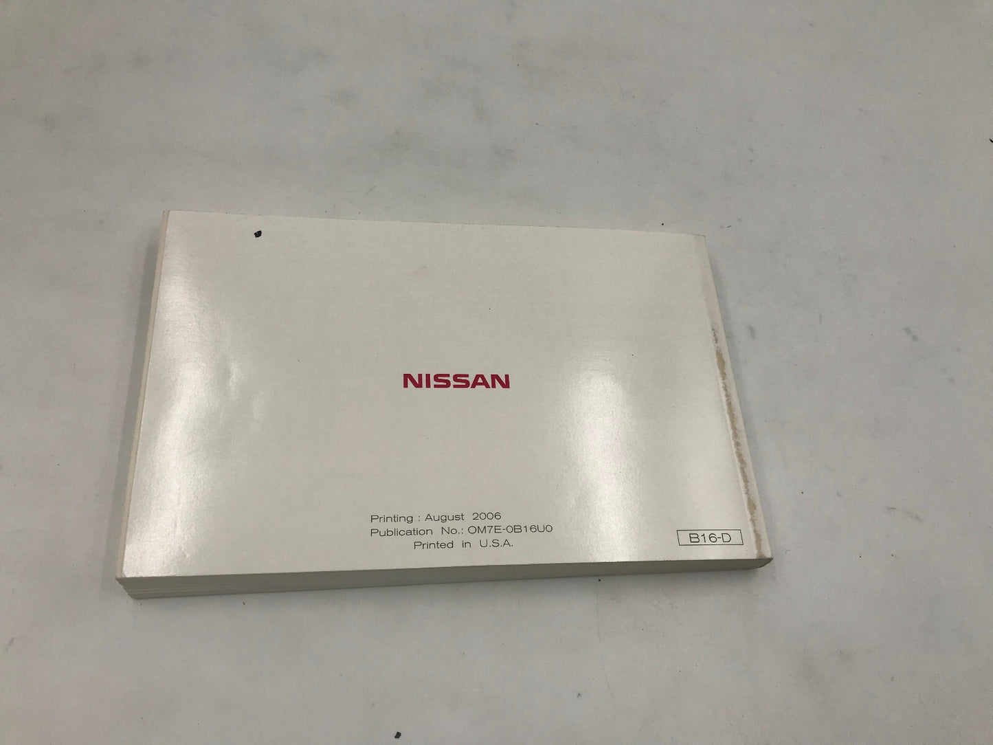 2007 Nissan Sentra Owners Manual Set with Case OEM D02B61008