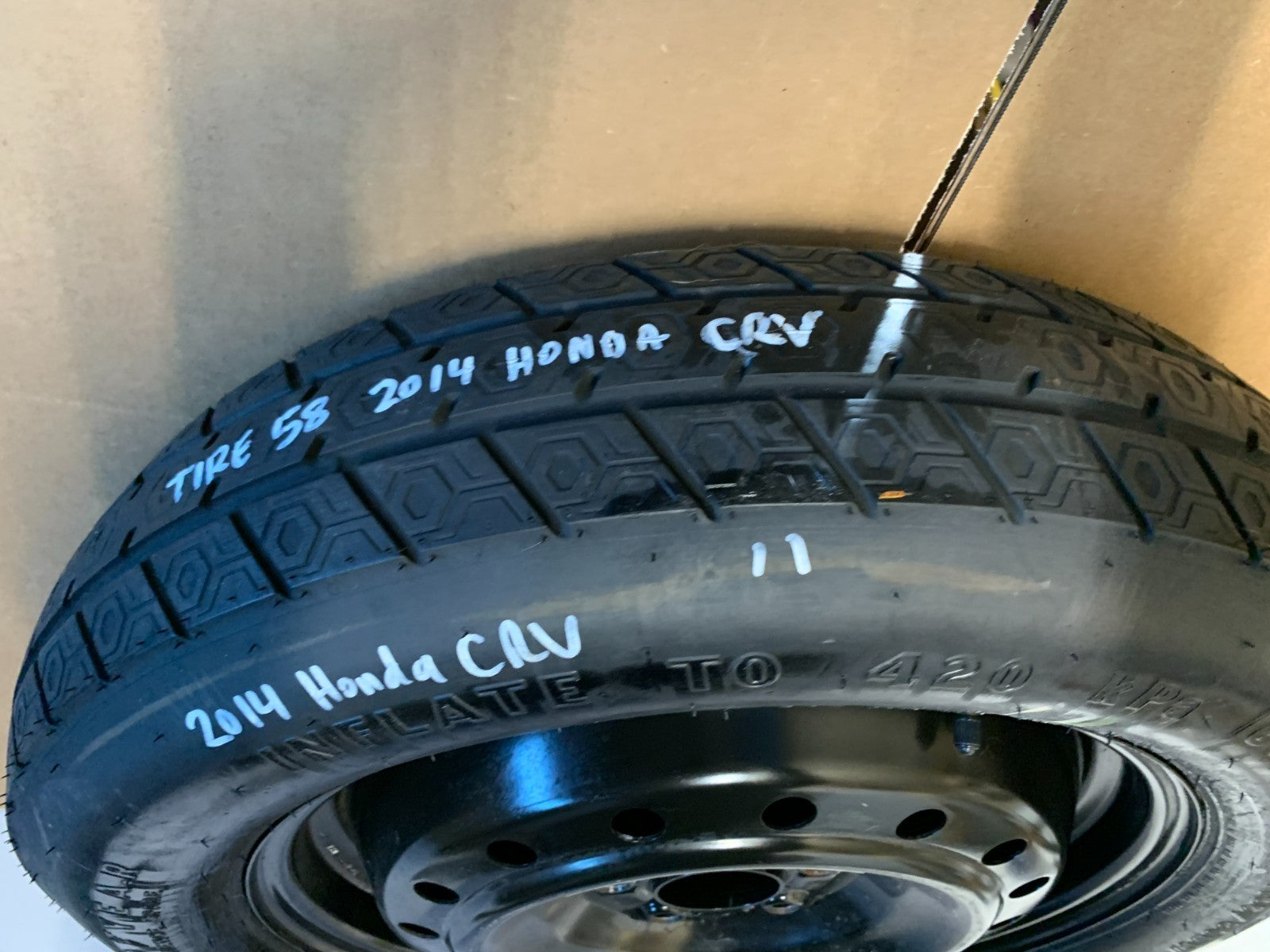 2013-2016 Honda CRV CR-V Spare Tire 17" Wheel Compact Donut T165/80D17