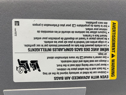 2018-2020 Chevrolet Equinox Passenger Sun Visor Gray Illuminated OEM B03B46052