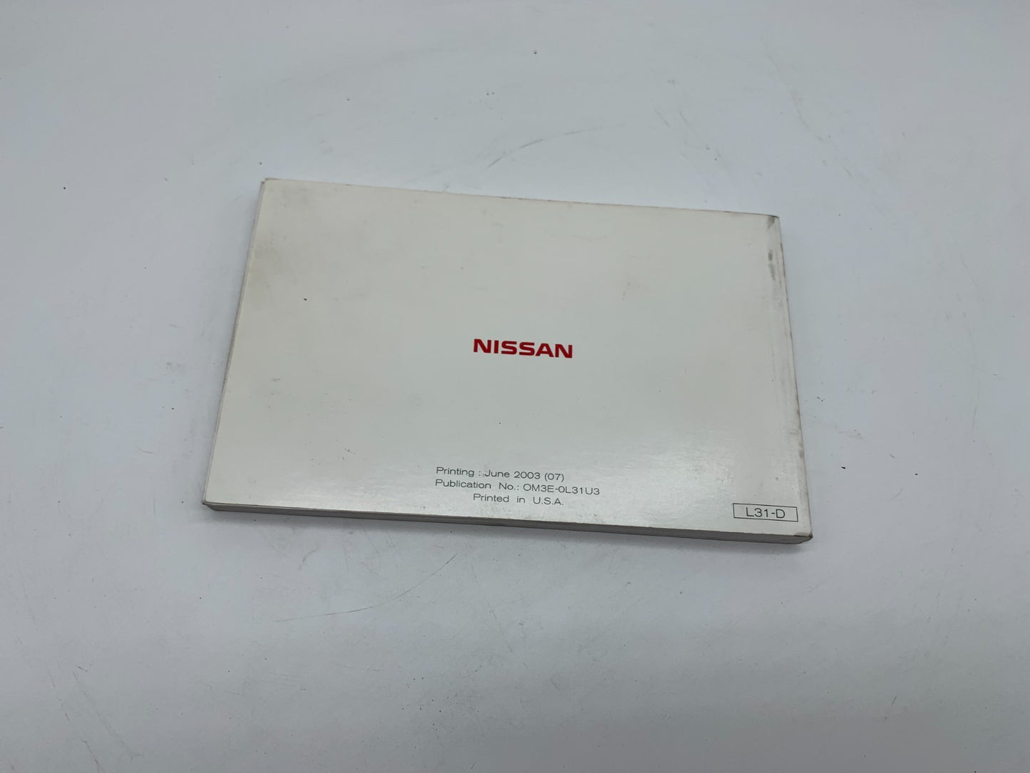 2003 Nissan Altima Owners Manual OEM C03B39005