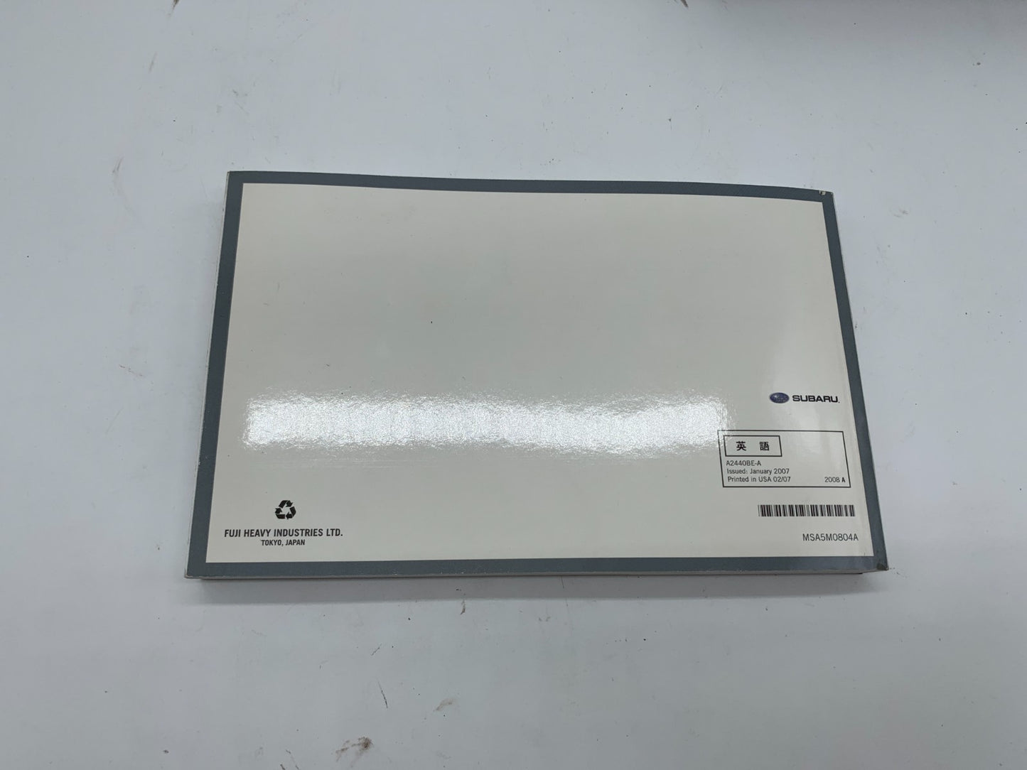 2008 Subaru Legacy Owners Manual Set with Case OEM D02B70013