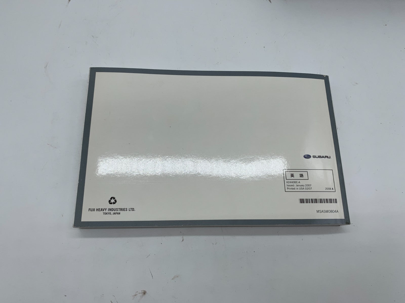 2008 Subaru Legacy Owners Manual Set with Case OEM D02B70013