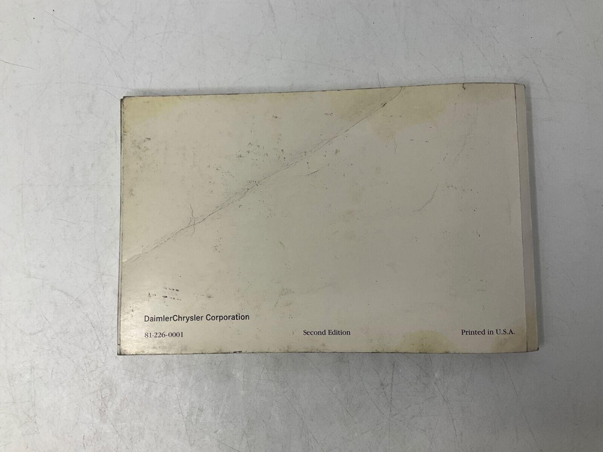 2000 Dodge Intrepid Owners Manual OEM D01B46086