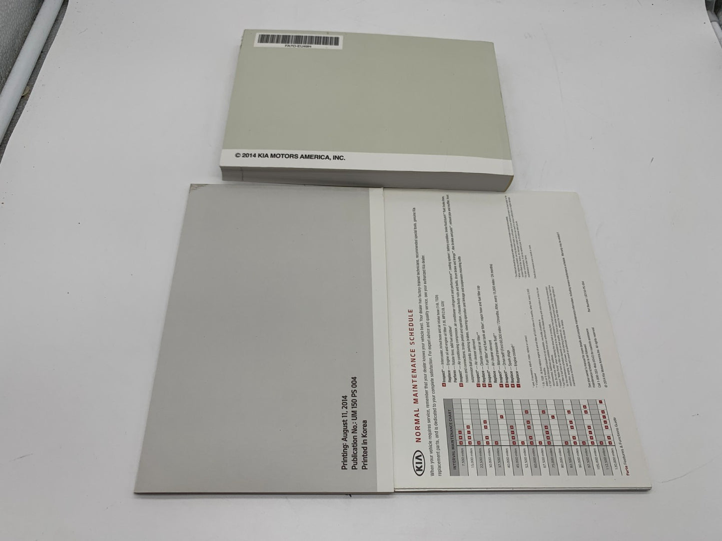 2015 Kia Forte Owners Manual Set OEM A02B55012
