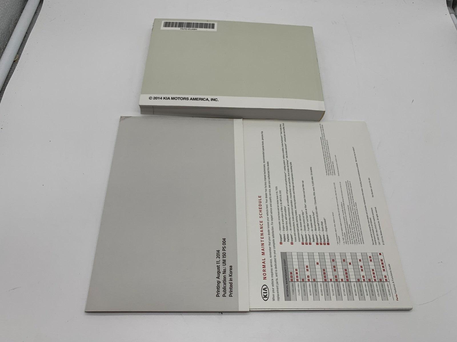 2015 Kia Forte Owners Manual Set OEM A02B55012