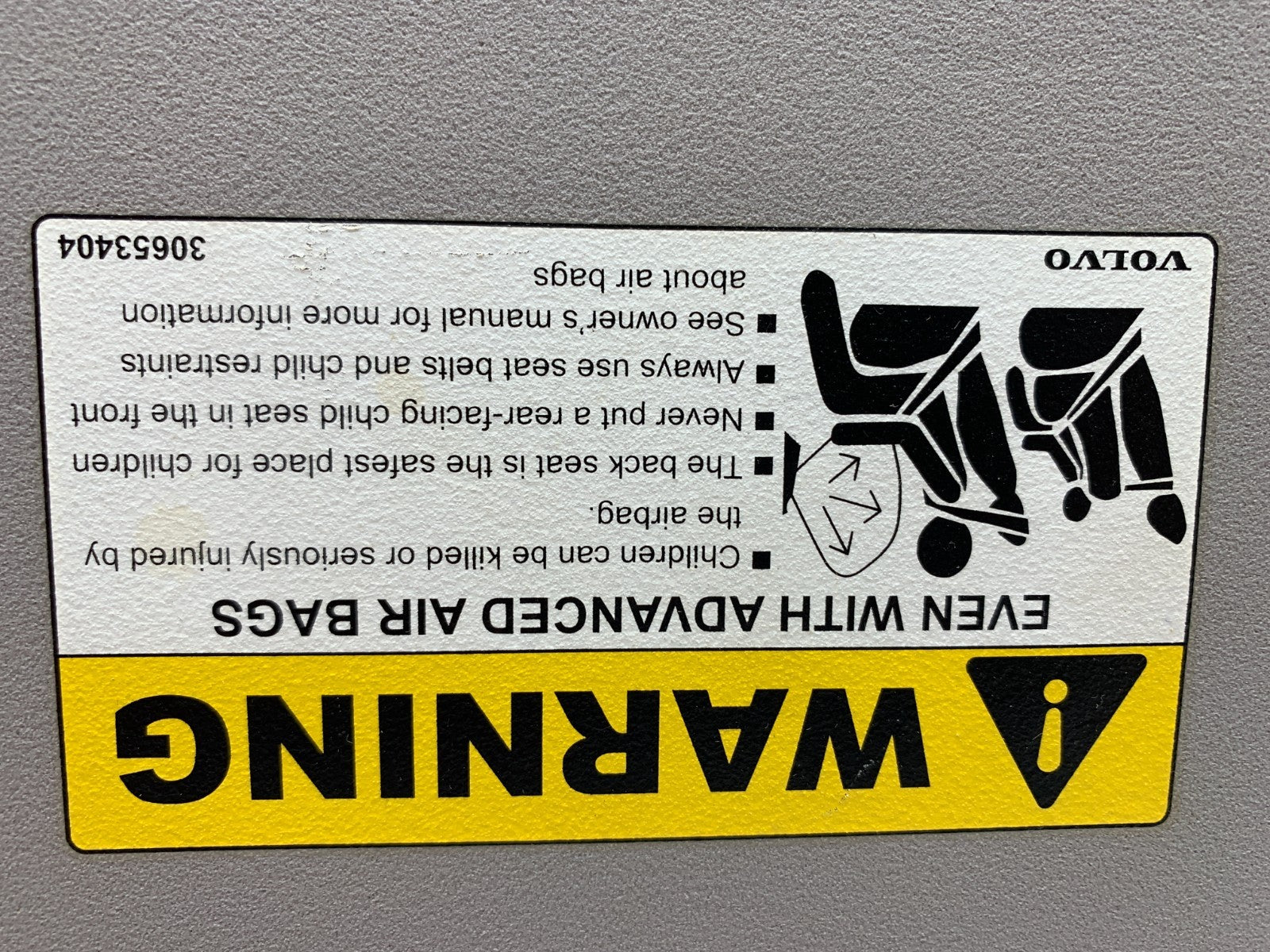 2008-2011 Volvo S40 Driver Sun Visor Gray OEM A04B01006