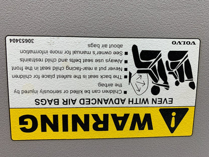 2008-2011 Volvo S40 Driver Sun Visor Gray OEM A04B01006