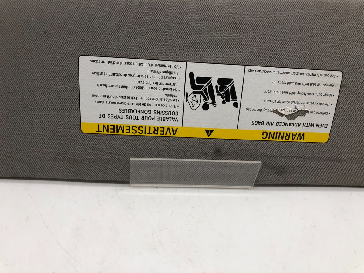 2009-2015 BMW 750i Passenger Sun Visor Gray Illuminated OEM B04B38011