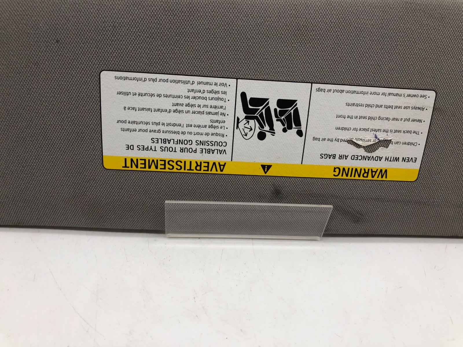2009-2015 BMW 750i Passenger Sun Visor Gray Illuminated OEM B04B38011