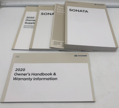 2020 Hyundai Sonata Owners Manual Set with Case OEM A02B08021