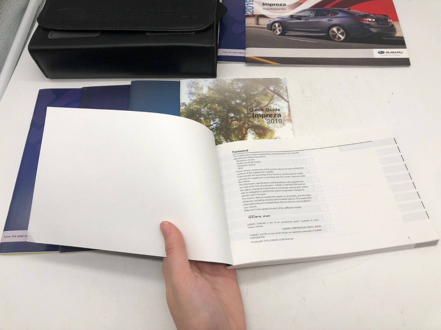 2019 Subaru Impreza Owners Manual Set with Case OEM E03B09058