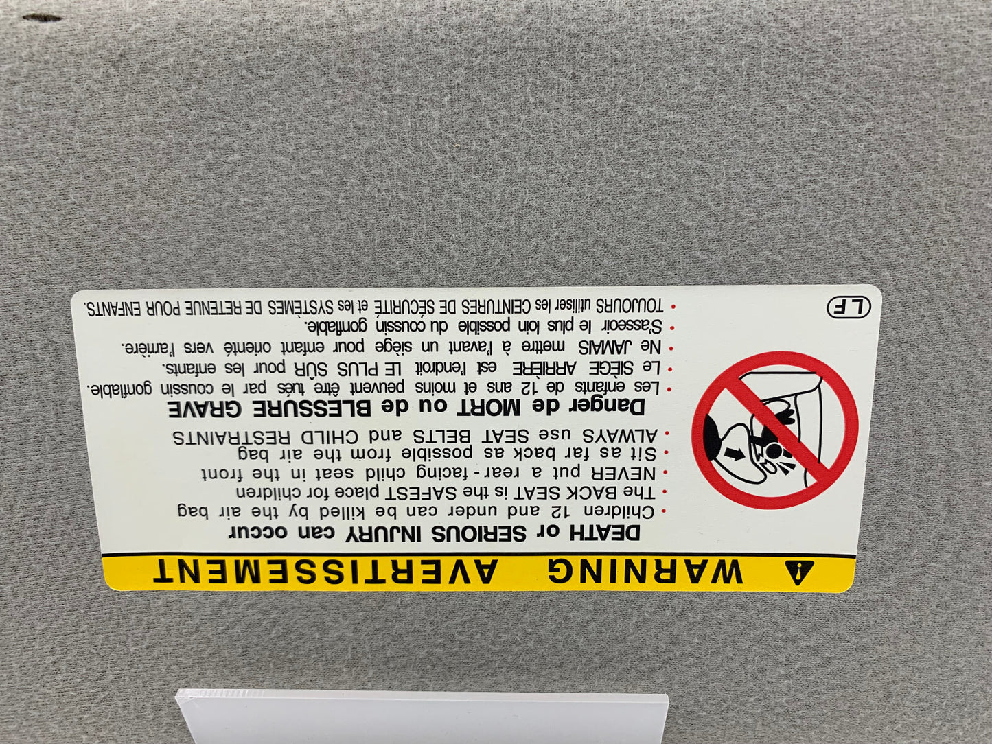 2002-2006 Toyota Camry Passenger Sun Visor Gray OEM A03B54040