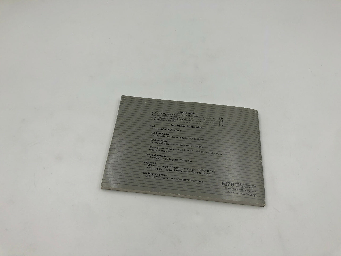 1997 Mazda 626 Owners Manual OEM C03B69022